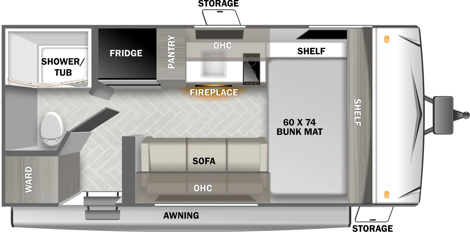 Evo Southwest 157FBGT Floorplan